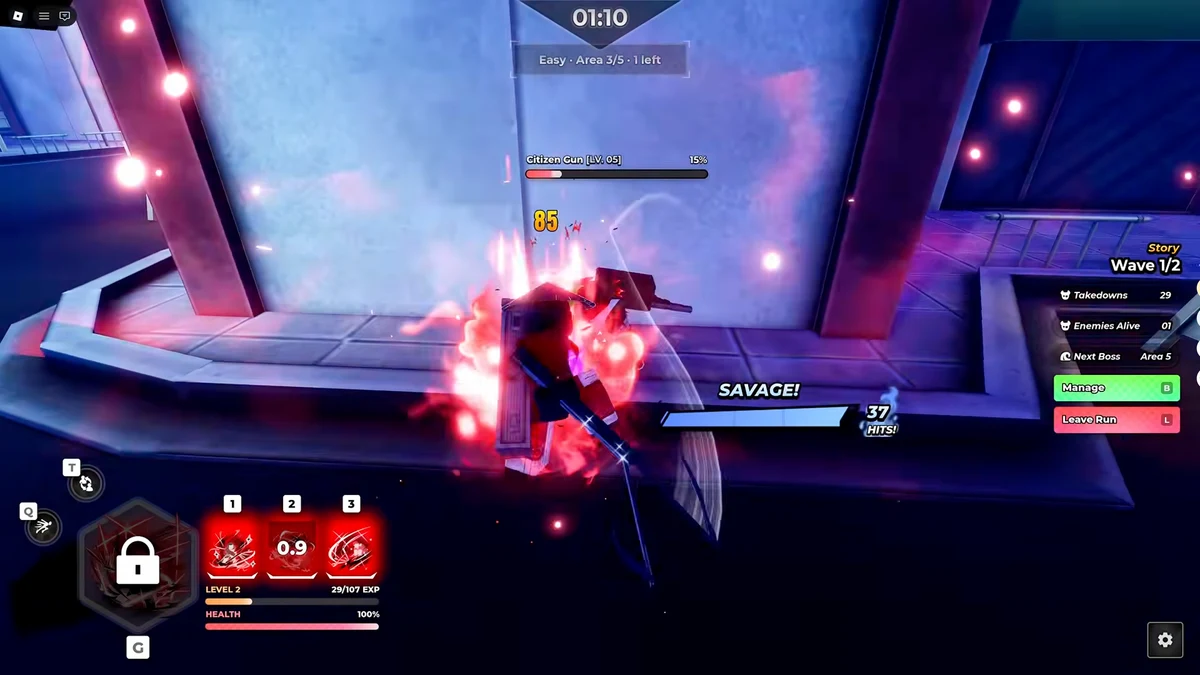 Anime Zero Story run with area, wave and remaining-enemy indicators visible